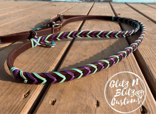 Purple & Mint Lace Reins